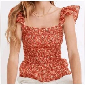 Paper Crane Floral Smocked Blouse